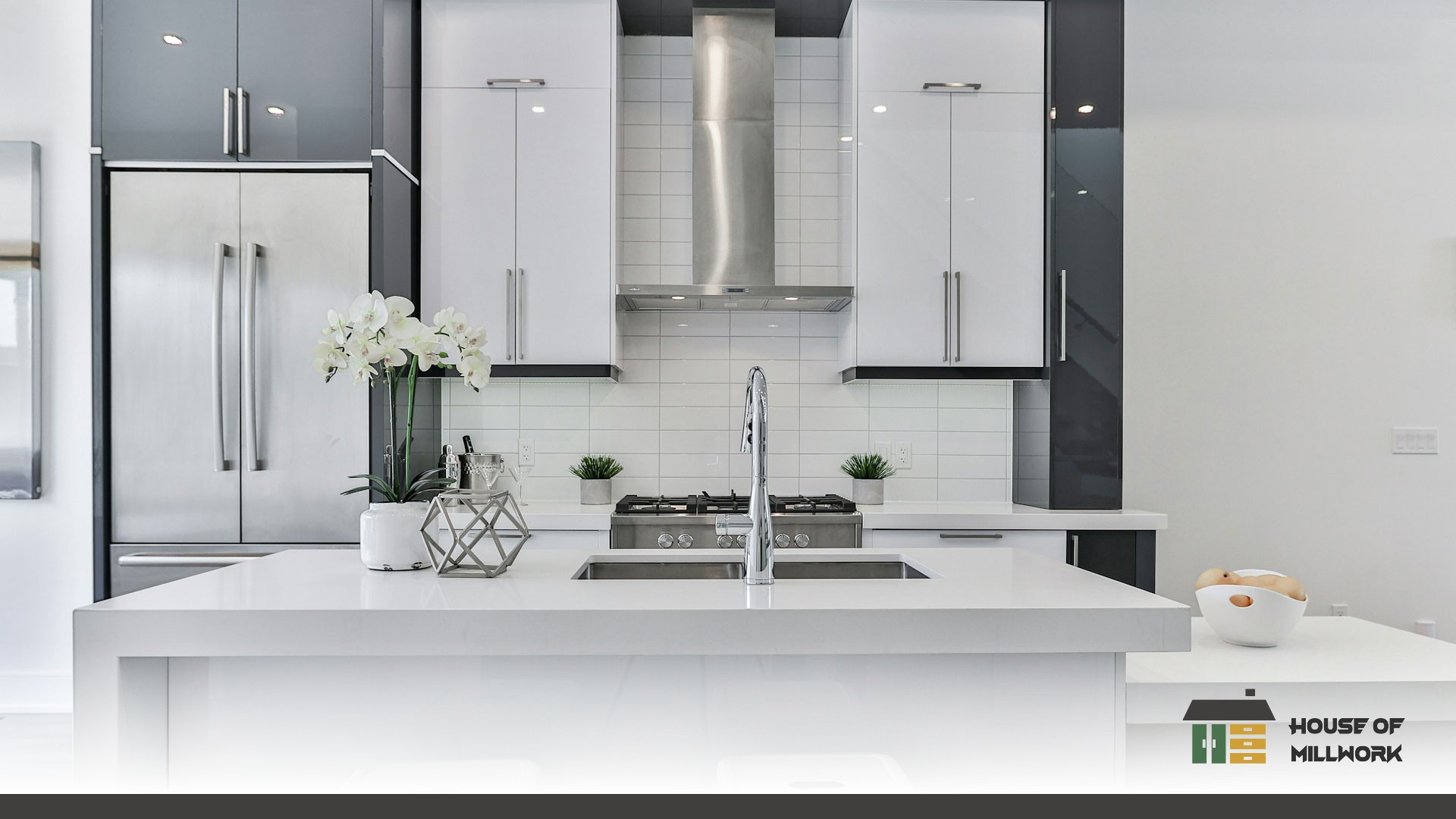 Professional cabinet installation with laser leveling in Nanaimo showcasing kitchen islands that combine seating, storage, and power.