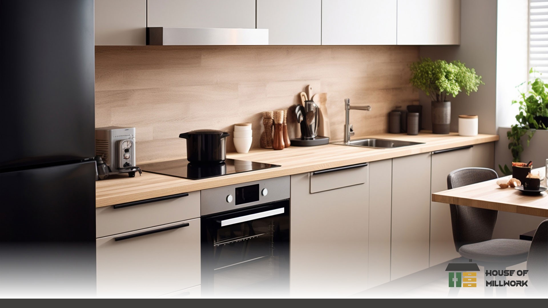 Flat-pack and RTA cabinet assembly on the shop floor during House of Millwork kitchen design and installation.