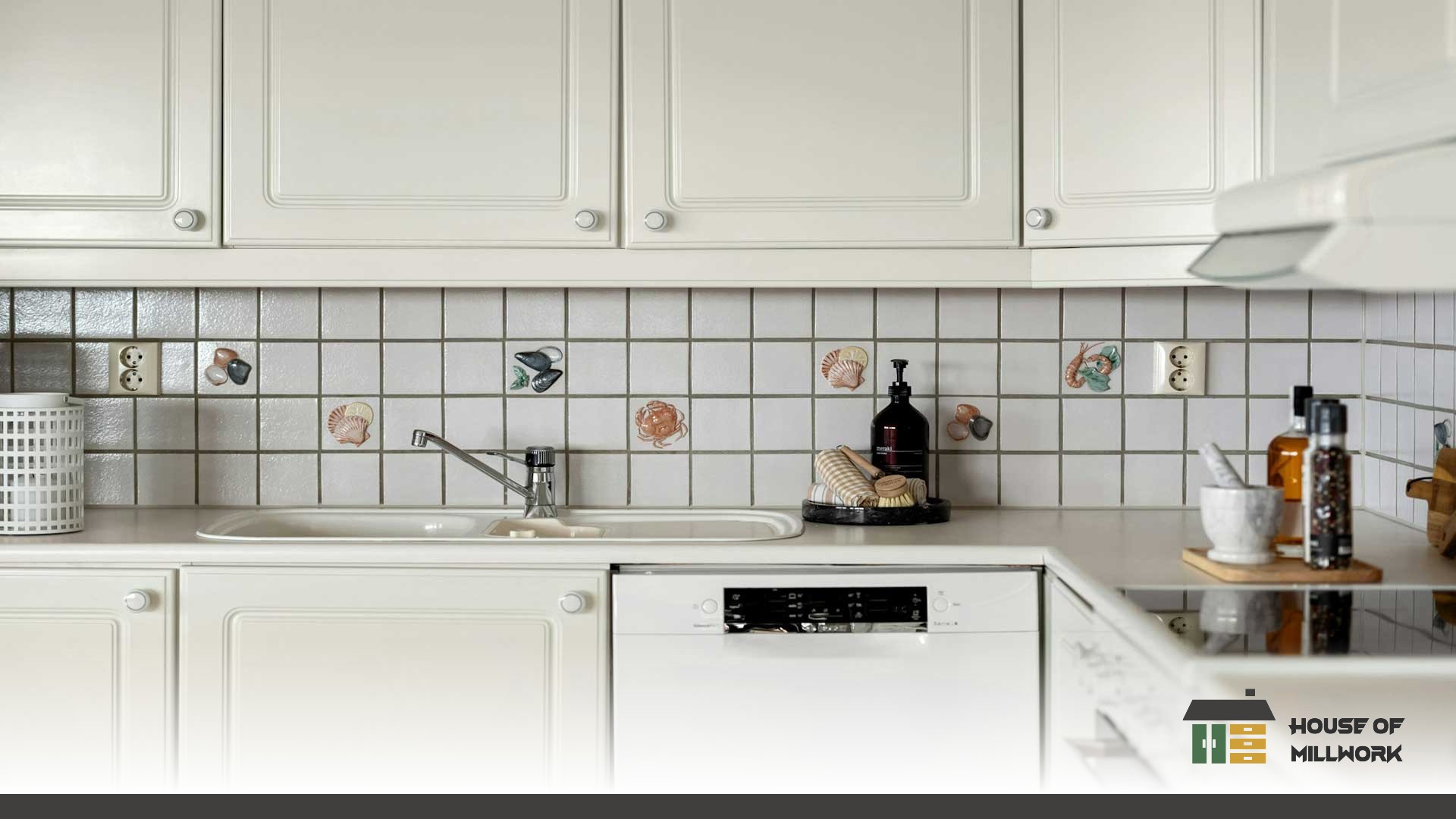 Professional cabinet installation with laser leveling in Nanaimo as part of House of Millwork's kitchen design process.