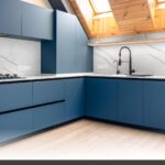 Custom shaker-door kitchen showcasing five eighth plywood cabinet boxes in coastal BC homes.
