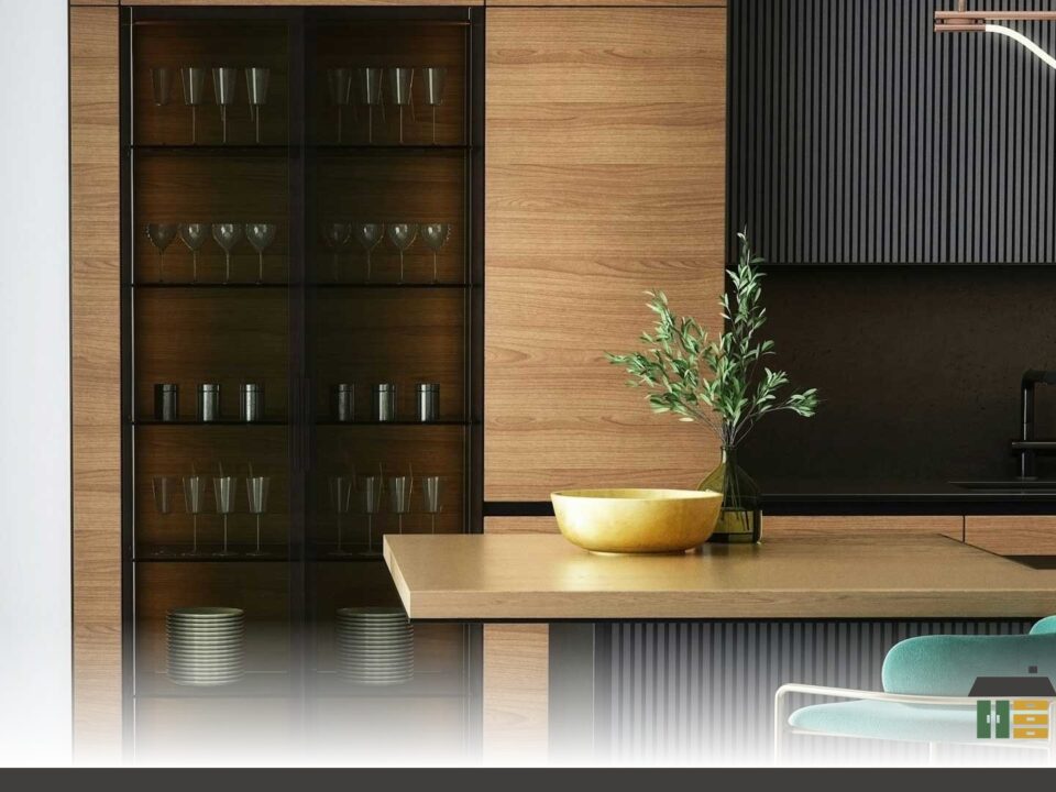 Premade cabinets explained with a modern custom shaker-door kitchen in matte white and handles.