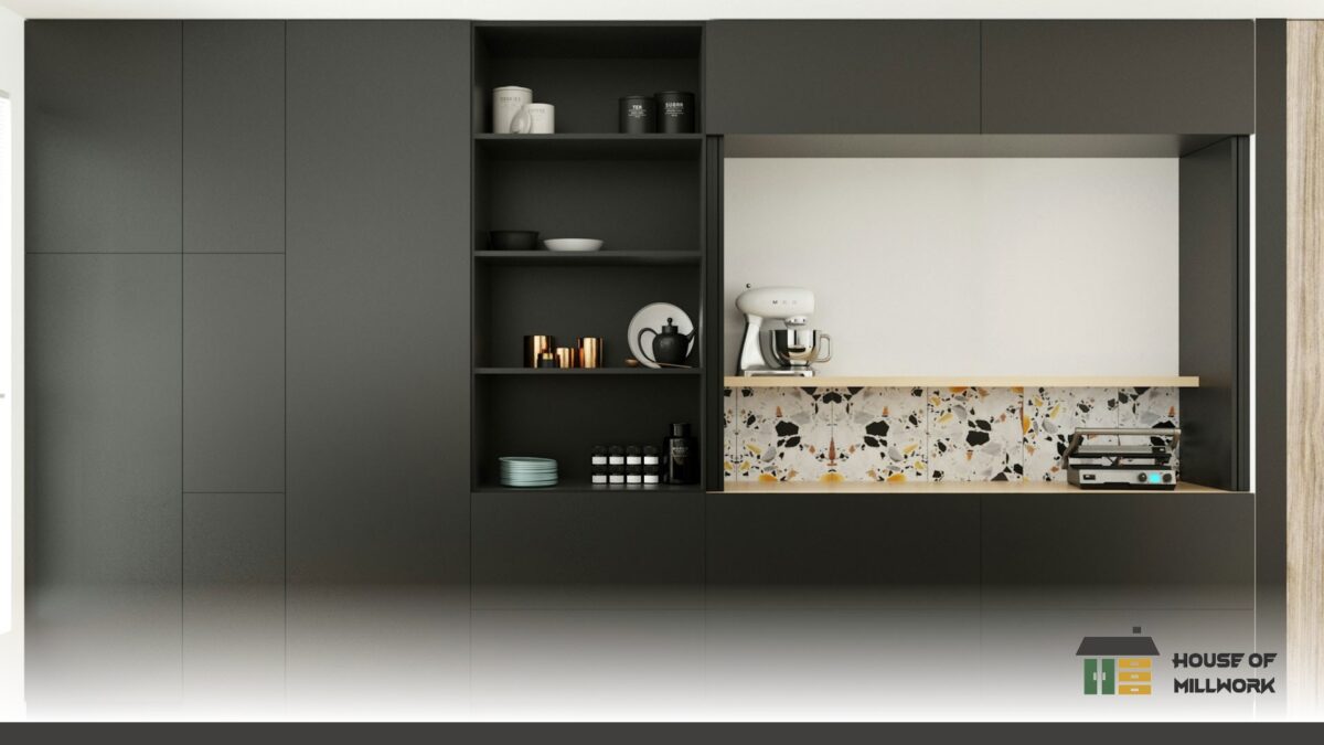 Kitchen islands that earn their keep featuring custom matte white shaker-door kitchens with handle details.