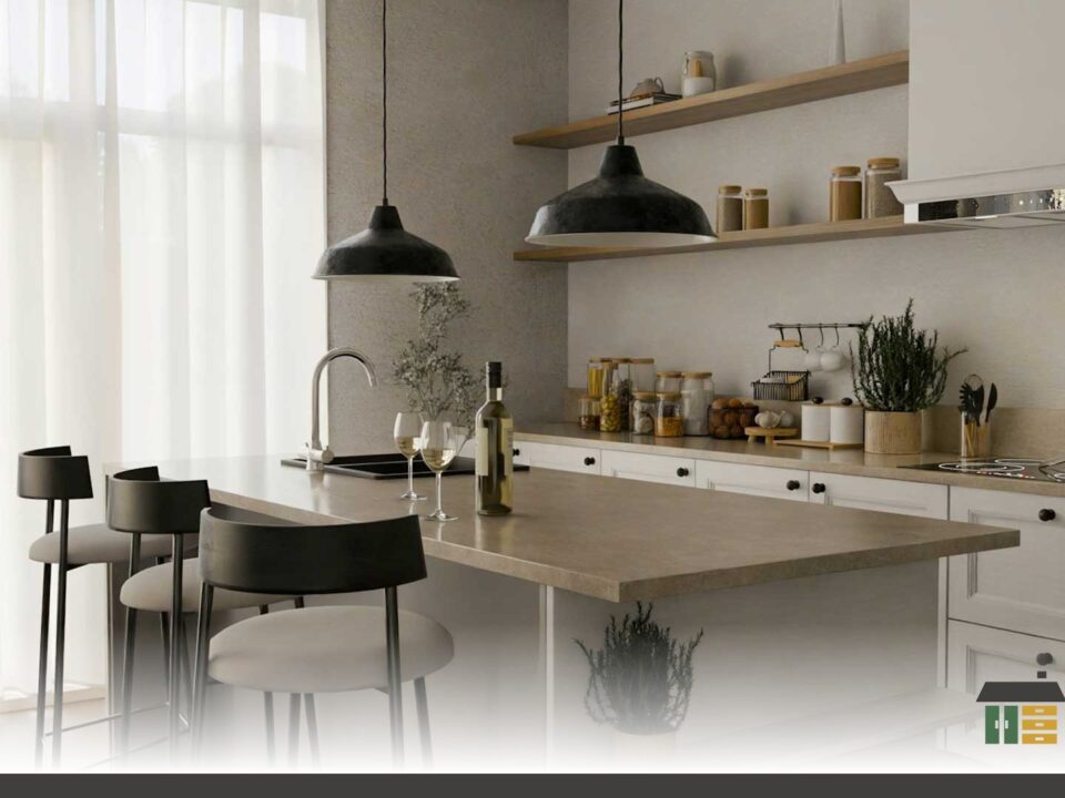 Moisture resistant cabinet solutions featuring custom shaker-door kitchens with matte white finishes and handles.